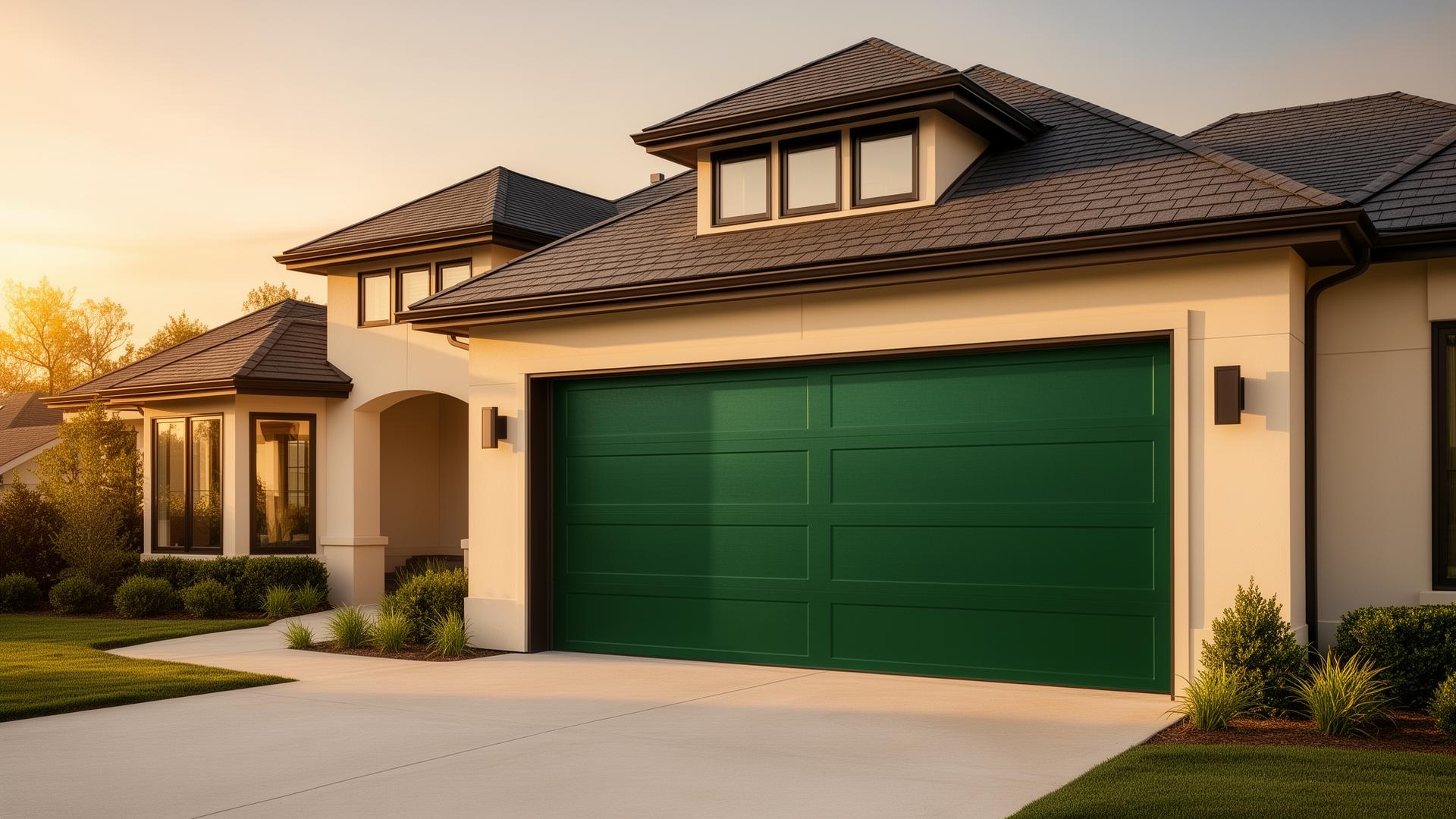 Modern garage door on upscale home in Hercules, CA